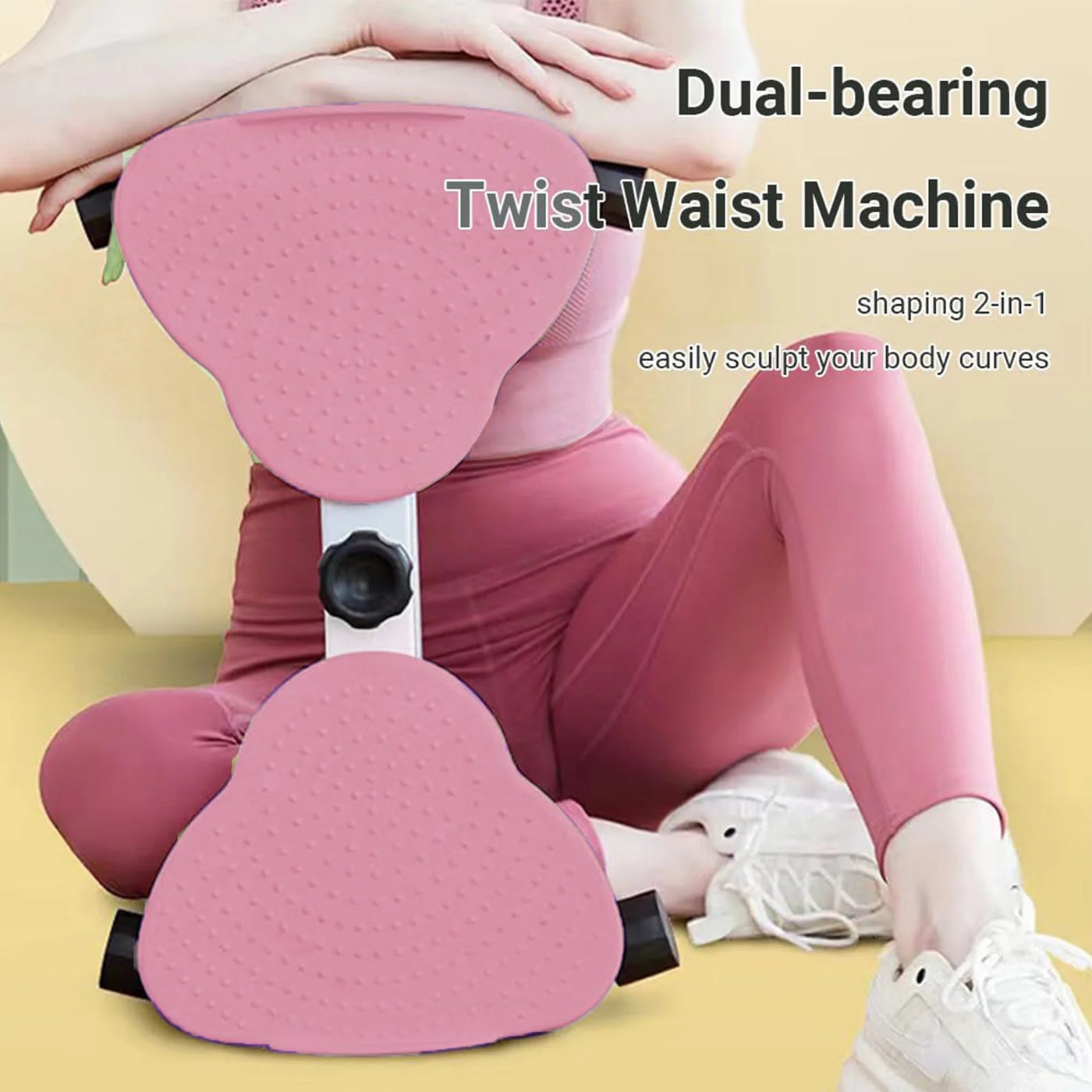 Exercise Twist Boards for Home Workout,Waist Twister Machine Exercise,Balance Board for Foot Massage and Weight Loss (Pink)