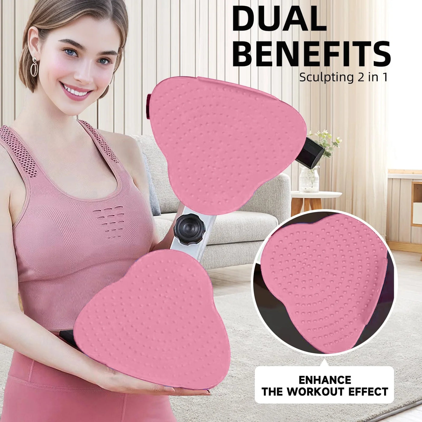 Exercise Twist Boards for Home Workout,Waist Twister Machine Exercise,Balance Board for Foot Massage and Weight Loss (Pink)