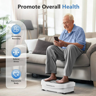 Vibration Platform Machine, Full Body Workout Vibration Fitness Platform, with Loop Bands & Remote