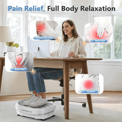 Vibration Platform Machine, Full Body Workout Vibration Fitness Platform, with Loop Bands & Remote