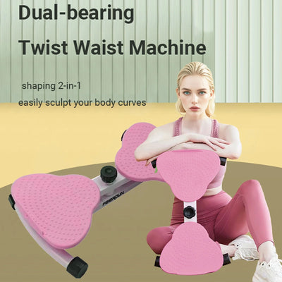 Exercise Twist Boards for Home Workout,Waist Twister Machine Exercise,Balance Board for Foot Massage and Weight Loss (Pink)