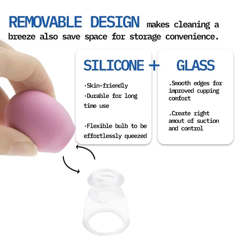 1Pc Silicone Cupping Massage Cup Body Face Neck Eye Massager Vacuum Body Facial Care Facial Steaming Pore Cleaner Tool Skin Care