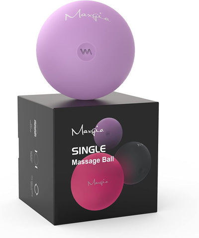 3" Single Massage Ball, 5 Speeds Vibrating Massage Ball Roller for Trigger Point Therapy, Deep Tissue Massager for Back, Neck, Foot, Myofascial Release, Pain Relief, Muscle Recovery,Purple
